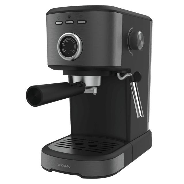 Cecotec Power Espresso 20 Pecan Steel Cafetera Express Digital Con 20 Bares Y Vaporizador Orientable. Cafetera Express 
