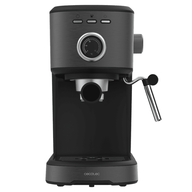 Cecotec Power Espresso 20 Pecan Steel Cafetera Express Digital Con 20 Bares Y Vaporizador Orientable. Cafetera Express 