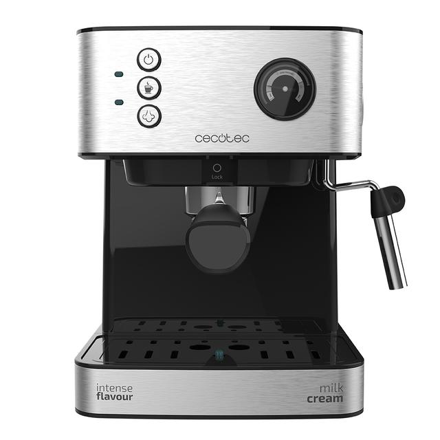 Cecotec Power Espresso 20 Professionale M. Cafetera Express De 850 W 20 Bares Manómetro Depósito De 1 5L Brazo Doble Salida Vaporizador Superficie Calientatazas Acabados En Acero Inoxidable Cafetera Express 20 Bares  
