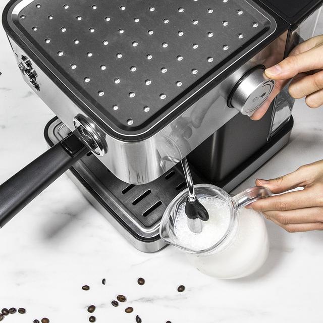 Cecotec Power Espresso 20 Professionale M. Cafetera Express De 850 W 20 Bares Manómetro Depósito De 1 5L Brazo Doble Salida Vaporizador Superficie Calientatazas Acabados En Acero Inoxidable Cafetera Express 20 Bares  
