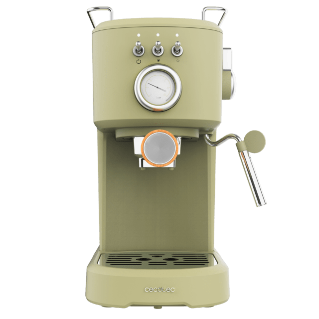 Cecotec Power Espresso 20 Retro Green Cafetera Espresso Con 20 Bares Con Vaporizador. Cafetera Espresso 20 Bares