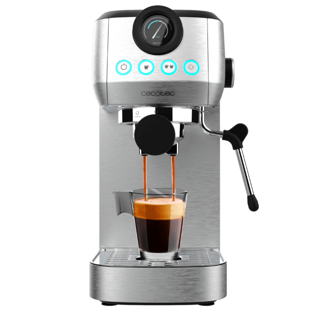 Cecotec Power Espresso 20 Steel Pro Cafetera Espresso con 20 bares thermoblock y vaporizador. Cafetera express