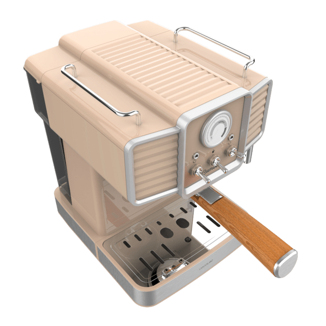 Cecotec Power Espresso 20 Tradizionale Light Beige Cafetera Express Para Espressos Y Cappuccinos Rápido Sistema De Calentamiento Por Thermoblock 20 Bares Manómetro PressurePro Y Vaporizador Orientable Cafetera Espresso