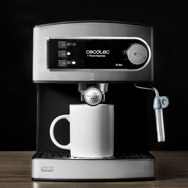 Cecotec Power Espresso Cafetera Express Para Café Espresso Y Cappuccino Con 20 Bares Y Vaporizador Orientable. Cafetera Express