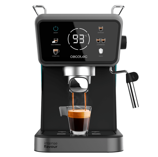 Cecotec Power Espresso Touch ColdBrew Cafetera express para café espresso y cappuccino café en frío con 20 bares y vaporizador orientable. Cafetera express