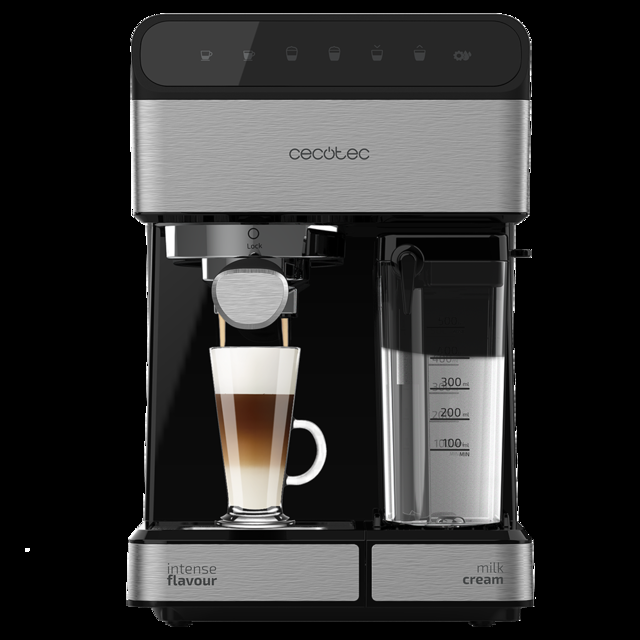 Cecotec Power Instant-ccino 20 - Cafetera Semiautomatica Presión 20 Bares Capacidad de 1.4 l 6 Funciones Calentador por Thermoblock Control Táctil Tanque de leche 1350 W Color Negra<h2 class="d-flex justify-content-center just