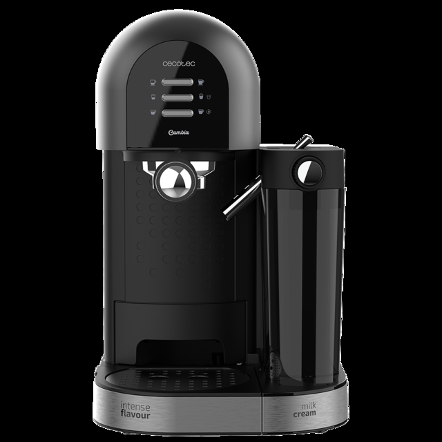 Cecotec Power Instant-ccino 20 Chic Serie Nera. Cafetera Semiautomática Para Café Molido Y En Cápsulas 20 Bares Depósito De Leche 0.7ml Depósito De Agua 1.7L 1470W Cafetera Espresso Y Cápsulas Semiautomática