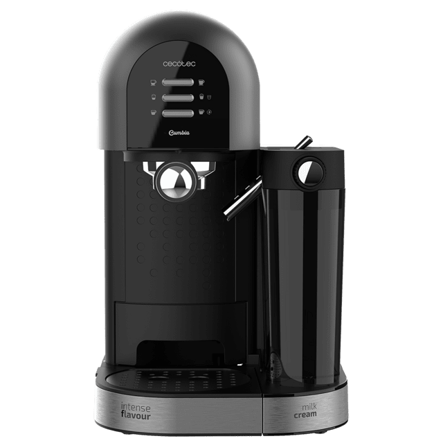 Cecotec Power Instant-ccino 20 Chic Serie Nera M. Cafetera Semiautomática Para Café Molido Y En Cápsulas 20 Bares Depósito De Leche 0.7ml Depósito De Agua 1.7L 1470W Cafetera Espresso Y Cápsulas Semiautomática