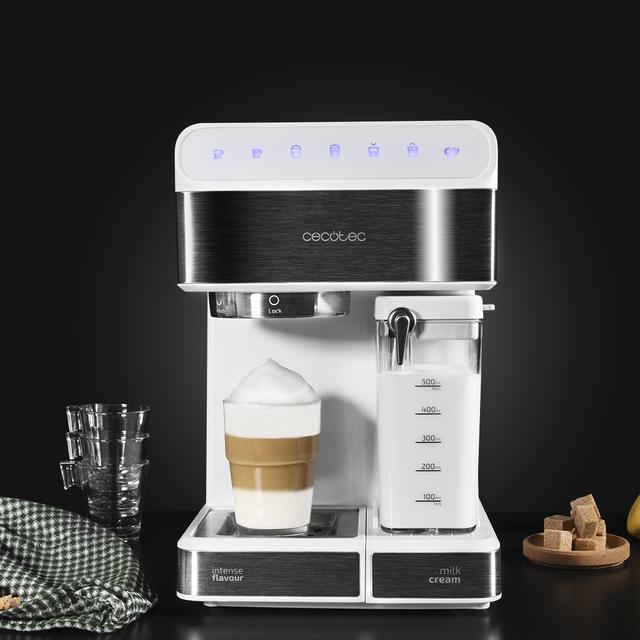 Cecotec Power Instant-ccino 20 Touch Serie Bianca. Cafetera Semiautomatica De 1350 W Presión 20 Bares Capacidad De 1 4l 6 Funciones Calentador Por Thermoblock Control Táctil Tanque De Leche<h2 Class="d-flex Justify-content-cen