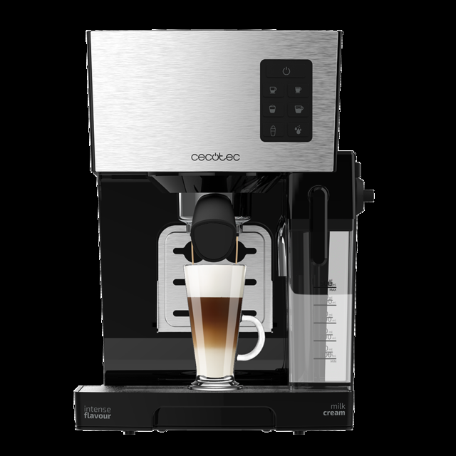 Cecotec Power Instant-ccino Cafetera Express Semiautomática Tanque de Leche Cappuccino en un Solo Paso 20 Bares de Presión y Sistema Thermoblock Inox Cafetera semiautomática 20 bares
