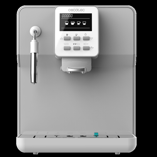 Cecotec Power Matic-ccino 6000 Serie Bianca. Cafetera Superautomática Con 19 Bares 1-2 Cafés Sistema De Rápido Calentamiento Pantalla LCD Depósito Café 250 Gr Molinillo Integrado 1350 W Cafetera Superautomática