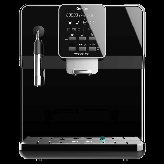 Cecotec Power Matic-ccino 6000 Serie Nera. Cafetera Superautomática Con 19 Bares 1-2 Cafés Sistema De Rápido Calentamiento Pantalla LCD Depósito Café 250 Gr Molinillo Integrado 1350 W Cafetera Superautomática