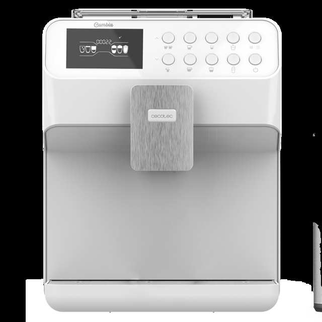 Cecotec Power Matic-ccino 7000 Serie Bianca. Cafetera Superautomática Con Depósito De Leche Pantalla Digital Café Personalizable Tecnología ForceAroma 19 Bares De Presión Bandeja Calientatazas Cafetera Superautomática