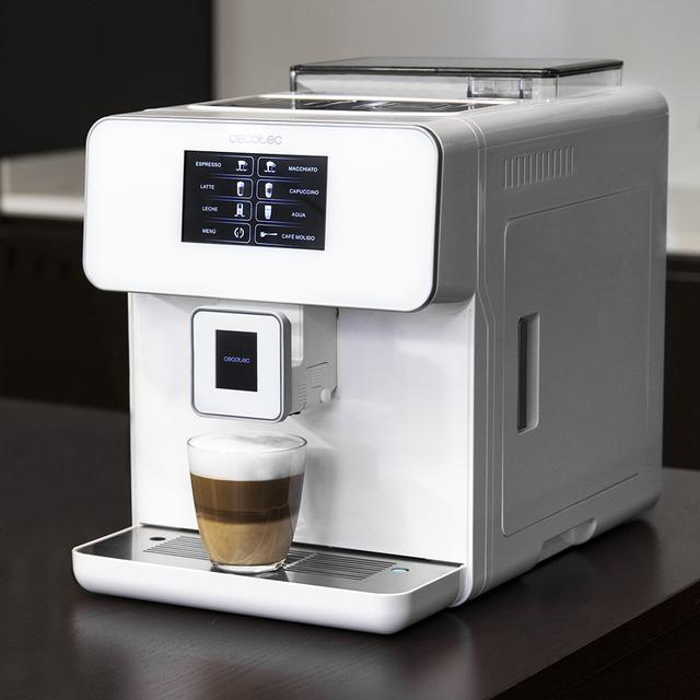 Cecotec Power Matic-ccino 8000 Touch Serie Bianca S Cafetera Superautomática Que Muele Café Con Depósito De Leche. Pantalla Táctil Interactiva. Prepara Cappuccino Con Solo Pulsar Un Botón. Café Totalmente Personalizable. T
