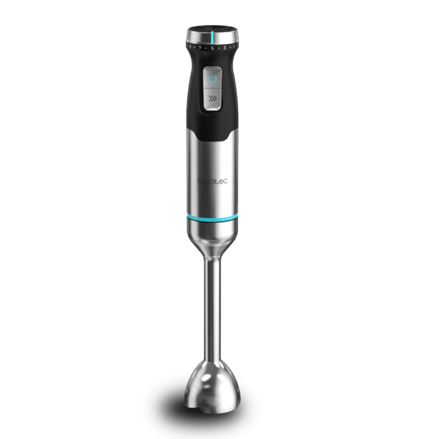 Cecotec Power Pulsar 2300MAX Cream&Crrush Batidora De Mano De 2300 W De Maxima Potencia Tecnología Crossblades Con Cuchillas De 4 Hojas De Acero Inoxidable Pie Xl Extralargo Campana Antisalpicaduras Y Selector De Velocidad Con