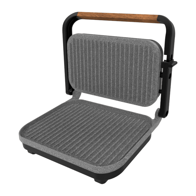 Cecotec Power RetroGreen 1000MAX Parrilla Eléctrica Con Revestimiento De Piedra RockStone Y 1300 W De Potencia. Parrilla Eléctrica