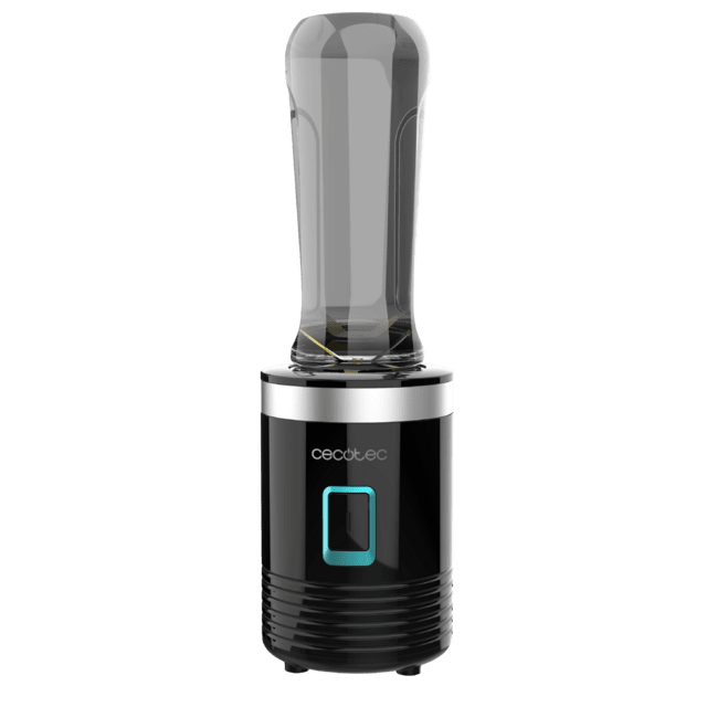 Cecotec Power Titanium 350 EasyGo Batidora De Smoothies Con Vaso Portátil 4 Cuchillas Con Recubrimiento De Titanio Negro Y 350 W. Batidora De Smoothies Con Vaso
