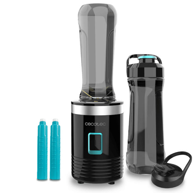 Cecotec Power Titanium 350 EasyGo Batidora De Smoothies Con Vaso Portátil 4 Cuchillas Con Recubrimiento De Titanio Negro Y 350 W. Batidora De Smoothies Con Vaso