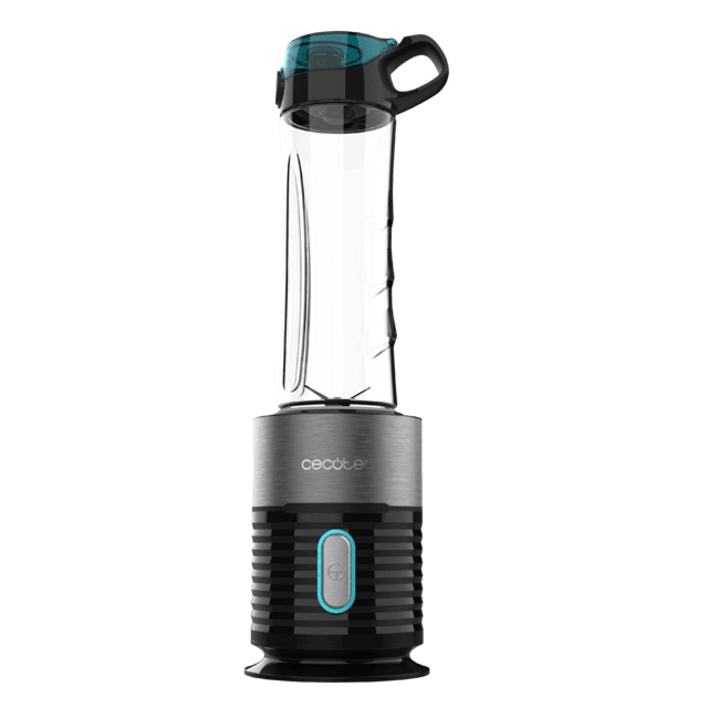 Cecotec Power Titanium 650 EasyGo Batidora De Smoothies Con Vaso Portátil Molinillo 4 Cuchillas Con Recubrimiento De Titanio Negro Y 650 W. Batidora De Smoothies Con Vaso Portátil