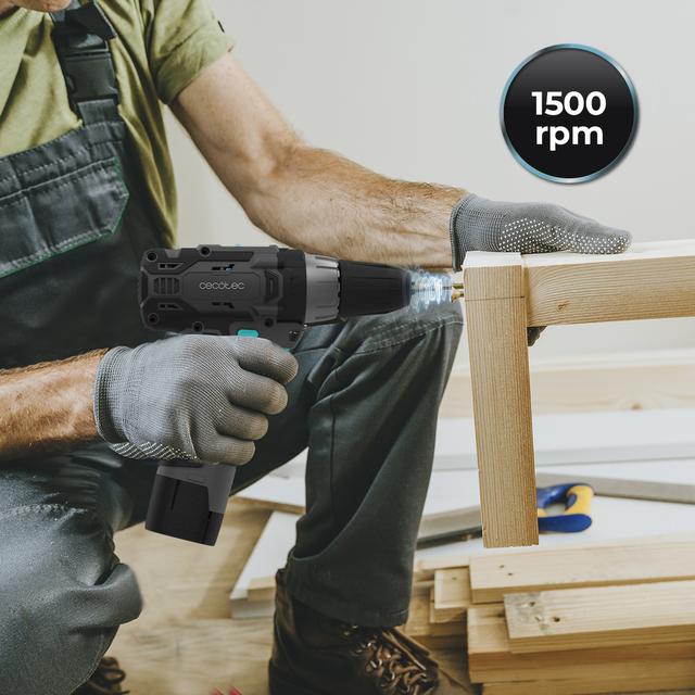 Cecotec PowerForce 1620 Easy Hand Taladro Atornillador Con Dos Baterías De 16V Y 2.000mAh. Apto Para Cualquier Material. Velocidad De 1.500rpm. Par De Apriete De 38Nm Regulable En 25+1 Niveles. Incluye Un Maletín Y Accesorios.