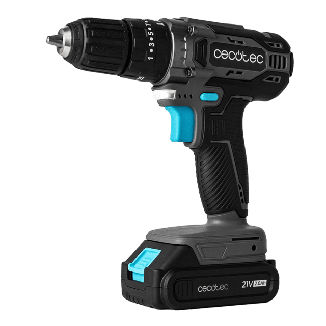 Cecotec PowerForce 2120 Impact Taladro Percutor Y Atornillador Con Dos Baterías De 21V Y 2.000mAh. Función Percutora De Hasta 27.000 Impactos Por Minuto Y 1.500rpm. Apto Para Lo Materiales Más Duros Incluso Hormigón. Par De