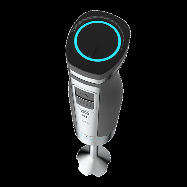 Cecotec PowerGear 1500 XL. Batidora De Mano De 1500 W 21 Velocidades + Turbo Acero Inox/Silicona Brazo XL Cuchilla De 4 Hojas Recubrimiento De Titanio Engranaje De Metal Incluye Vaso Con Tapa Batidora De Mano 1500 W