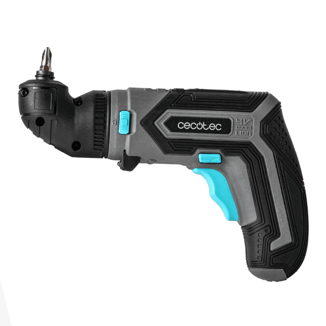 Cecotec PowerGyro 3500 Angle Set Atornillador A Batería 4V 1500mAh. Accesorio En ángulo Para Lugares De Difícil Acceso. Velocidad 200rpm. Luz LED Integrada. Incluye Un Maletín Y Diferentes Accesorios. Atornillador A Batería