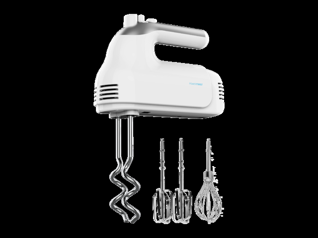 Cecotec PowerTwist 500. Batidora de Varillas con 500 W de Potencia 5 Niveles de Velocidad Función Turbo Diseño Ergonómico Accesorios: Varillas batidoras Garfios amasadores y Varilla de Globo Batidora amasadora de varillas