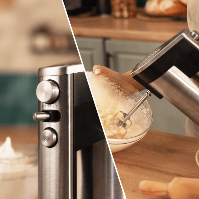 Cecotec PowerTwist 500 Full Steel Batidora De Varillas Con Un Motor De 500 W 5 Velocidades Más Función Turbo Y Tres Accesorios: Varilla De Globo Varillas Batidoras Y Garfios Amasadores. Batidora De Varillas