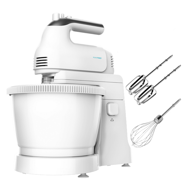 Cecotec PowerTwist 500 Gyro M. Batidora de Varillas de 500 W Bol Autogiratorio de 3 5L de Capacidad 5 Niveles de Velocidad Función Turbo Diseño Ergonómico 3 Accesorios Batidora amasadora de varillas