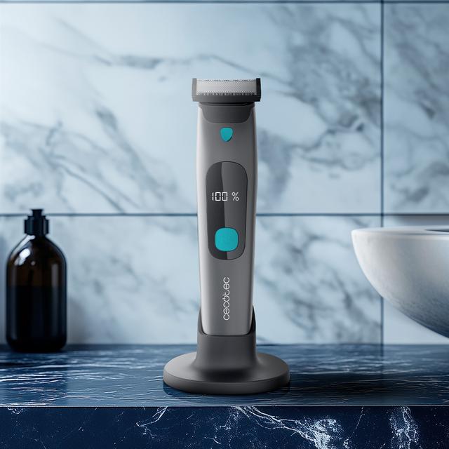 Cecotec PrecisionCare OneShave Screen Rasuradora Facial De Gran Afilado Gracias A Sus Cuchillas De Acero Inoxidable Con 3 Peines (1/3/5 Mm) Base De Almacenamiento Autonomía De 1 5 Horas Y Resistencia IPX7 Rasuradora Facial