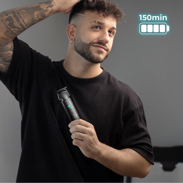 Cecotec PrecisionCare Samurai Profiling Multigrooming Con 6 Cabezales 10 Peines Para Diferentes Zonas Cuchilla De Acero Inoxidable Y 170 Minutos De Autonomía Perfiladoras