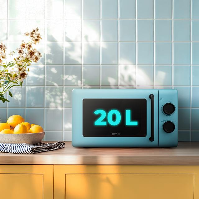 Cecotec Proclean 3010 Blue Microondas Mecánico De 20 L Y 700 W.  Microondas Mecánico 