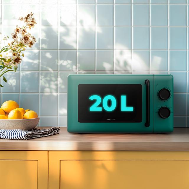 Cecotec Proclean 3010 Green Microondas Mecánico De 20 L Y 700 W. Microondas Mecánico