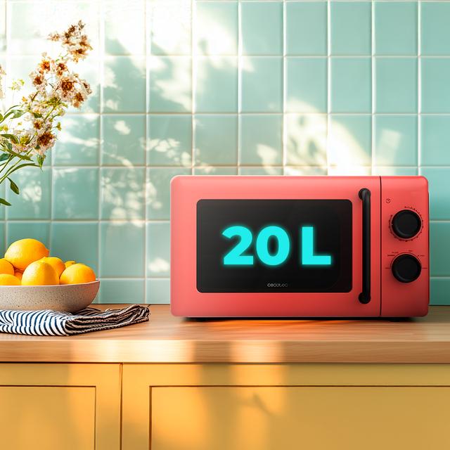 Cecotec Proclean 3010 Red Microondas Mecánico De 20 L Y 700 W. Microondas Mecánico