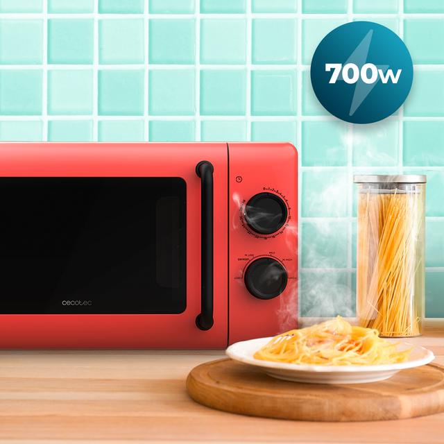 Cecotec Proclean 3010 Red Microondas Mecánico De 20 L Y 700 W. Microondas Mecánico