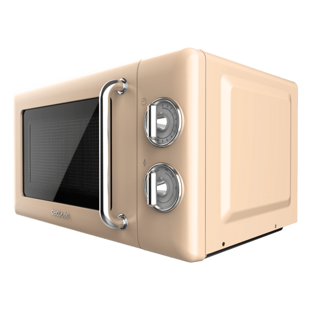 Cecotec ProClean 3010 Retro Beige Microondas Mecánico De 20 L Y 700 W. Microondas