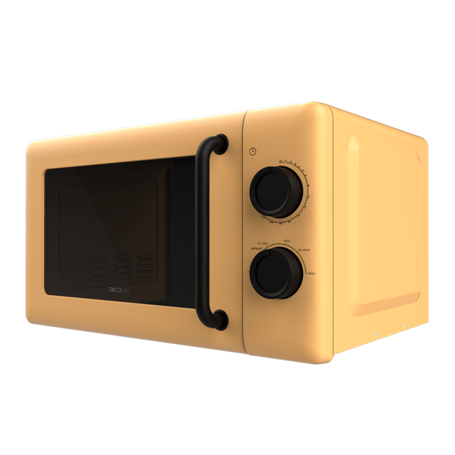 Cecotec Proclean 3010 Yellow Microondas Mecánico De 20 L Y 700 W. Microondas Mecánico