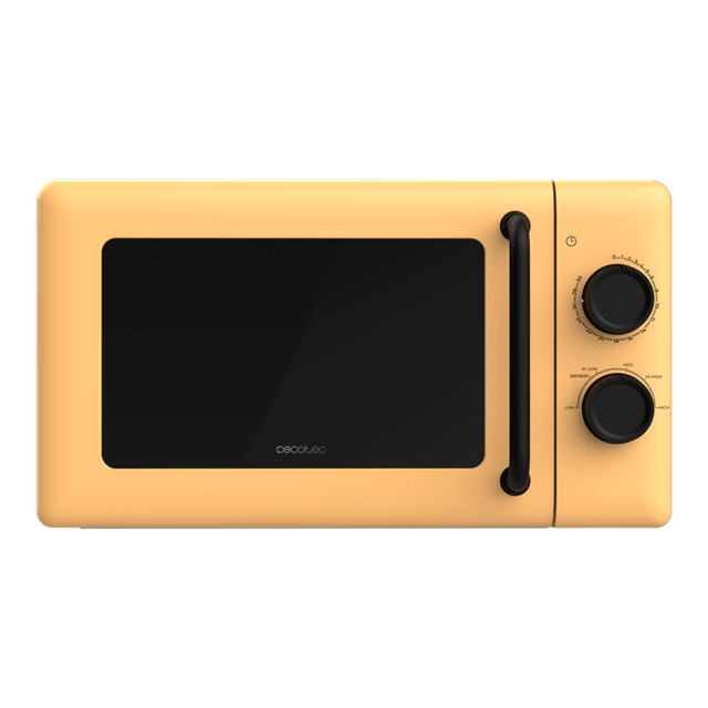 Cecotec Proclean 3010 Yellow Microondas mecánico de 20 L y 700 W. Microondas mecánico