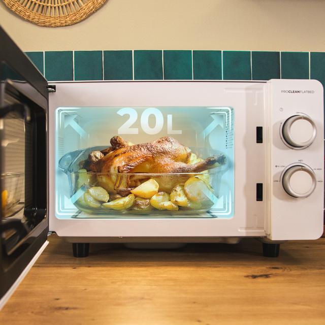 Cecotec Proclean 3020 Flatbed Microondas Sin Plato Mecánico. De 20 Litros De Capacidad Y 700 W De Potencia. Microondas Sin Plato 