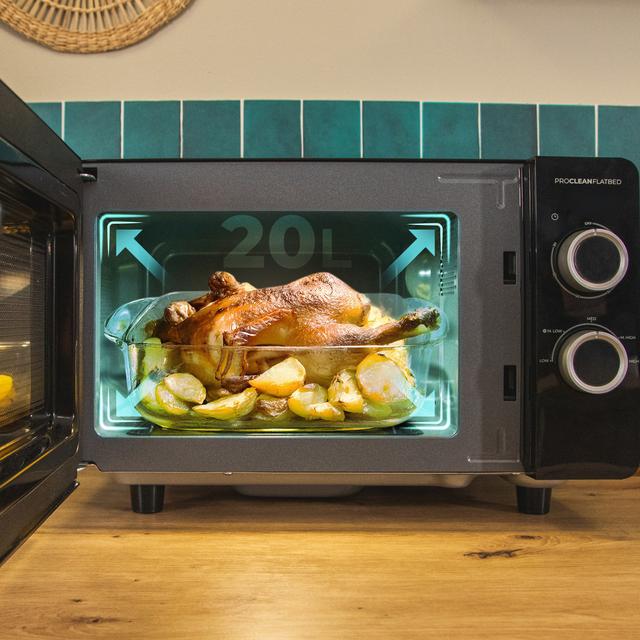 Cecotec Proclean 3030 Flatbed Microondas Sin Plato Mecánico. De 20 Litros De Capacidad Y 700 W De Potencia. Microondas Sin Plato 