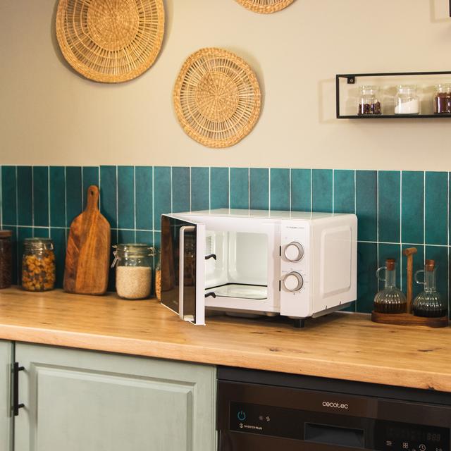 Cecotec Proclean 3110 Flatbed Microondas Sin Plato De 20 Litros De Capacidad Con Grill Revestimiento Ready2Clean Y Tecnología 3DWave. Microondas Sin Plato