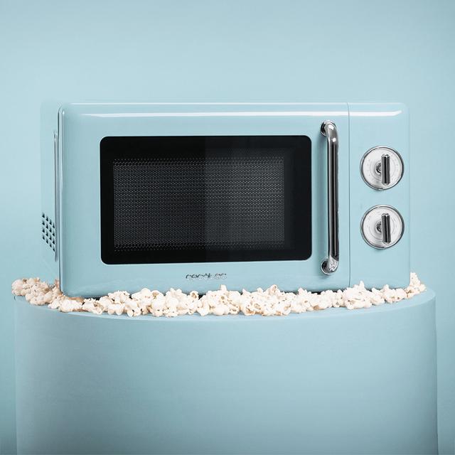 Cecotec ProClean 3110 Retro Blue Microondas Mecánico Con Grill De 20 L Y 700 W. Microondas Con Grill