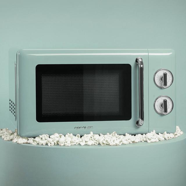 Cecotec ProClean 3110 Retro Green Microondas Mecánico Con Grill De 20 L Y 700 W. Microondas Con Grill