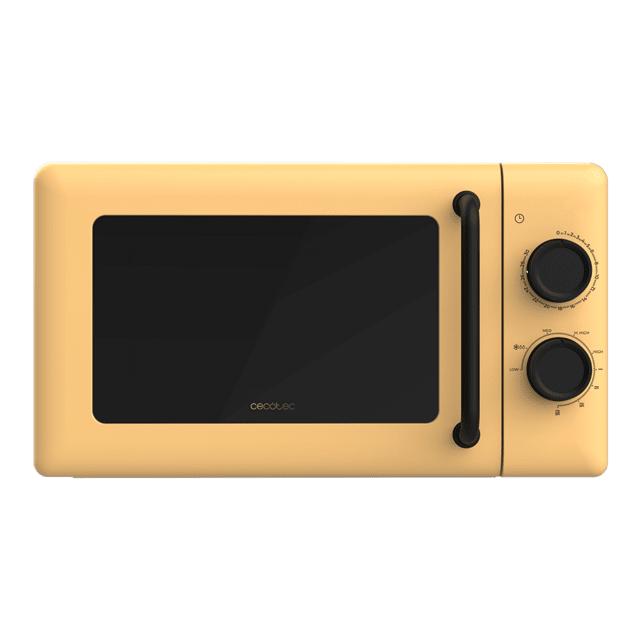 Cecotec Proclean 3110 Yellow Microondas Mecánico Con Grill De 20 L Y 700 W. Microondas Mecánico