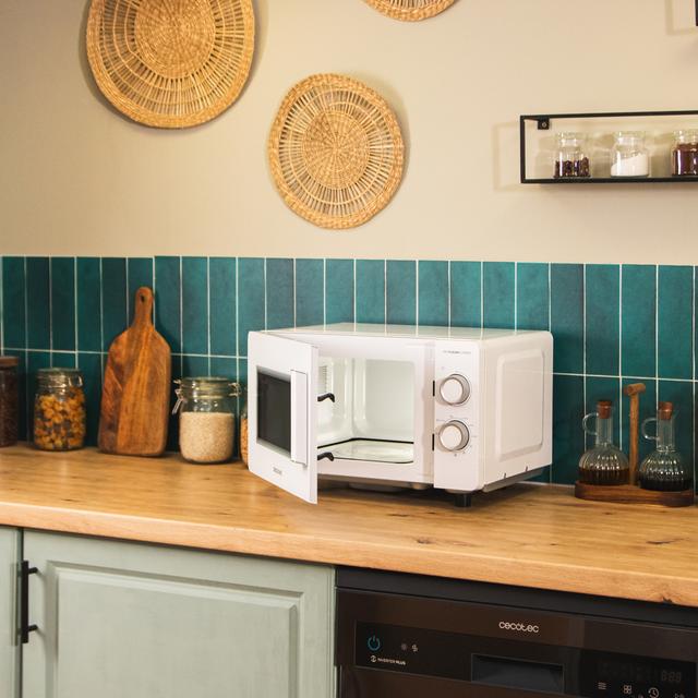 Cecotec Proclean 3120 Flatbed Microondas Sin Plato De 20 Litros De Capacidad Con Grill Revestimiento Ready2Clean Y Tecnología 3DWave. Microondas Sin Plato 