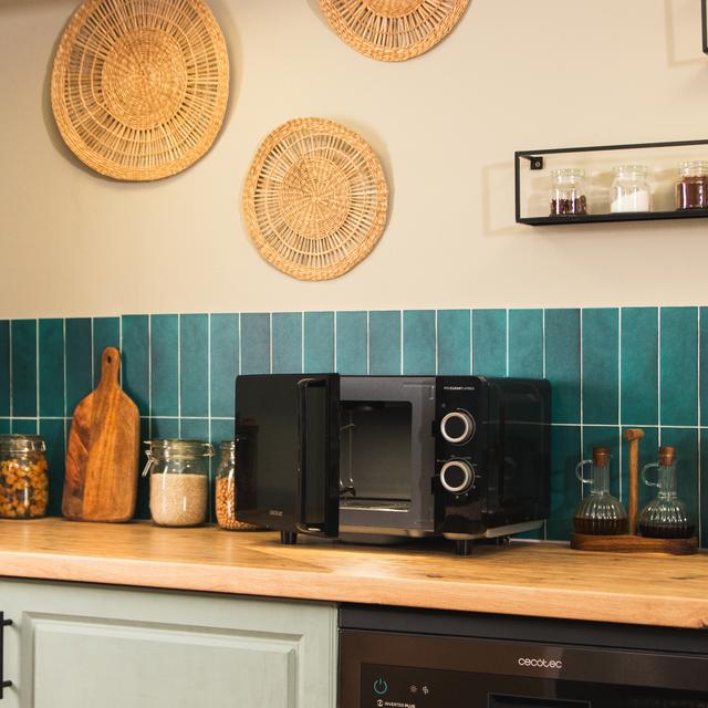 Cecotec Proclean 3130 Flatbed Microondas Sin Plato De 20 Litros De Capacidad Con Grill Revestimiento Ready2Clean Y Tecnología 3DWave. Microondas Sin Plato