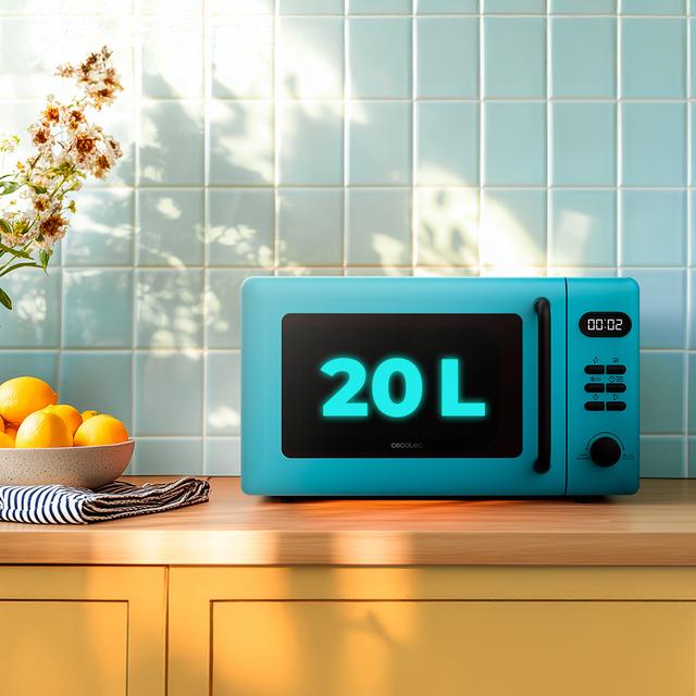 Cecotec Proclean 5110 Blue Microondas Digital Con Grill De 20 L Y 700 W. Microondas Digital