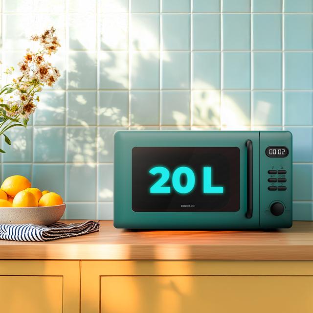 Cecotec Proclean 5110 Green Microondas Digital Con Grill De 20 L Y 700 W. Microondas Digital