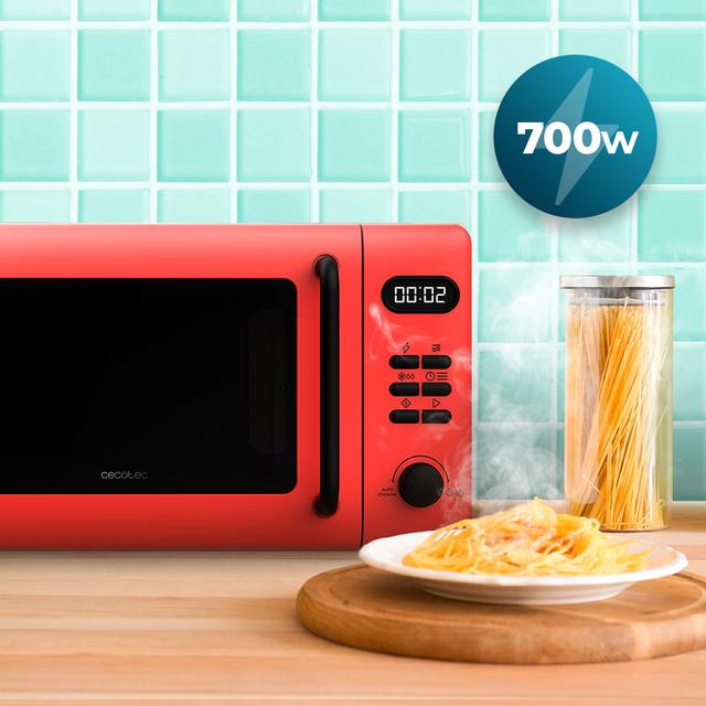 Cecotec Proclean 5110 Red Microondas Digital Con Grill De 20 L Y 700 W. Microondas Digital
